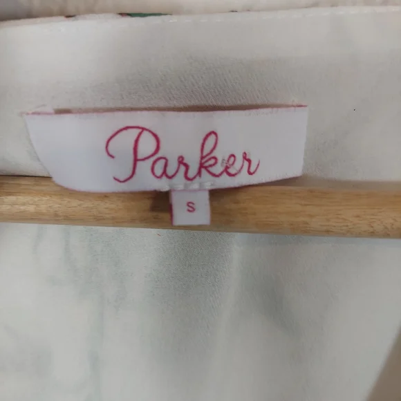 NWOT Parker New York Sangria Cold Shoulder Floral Ruffle Dress  S - Picture 10 of 16